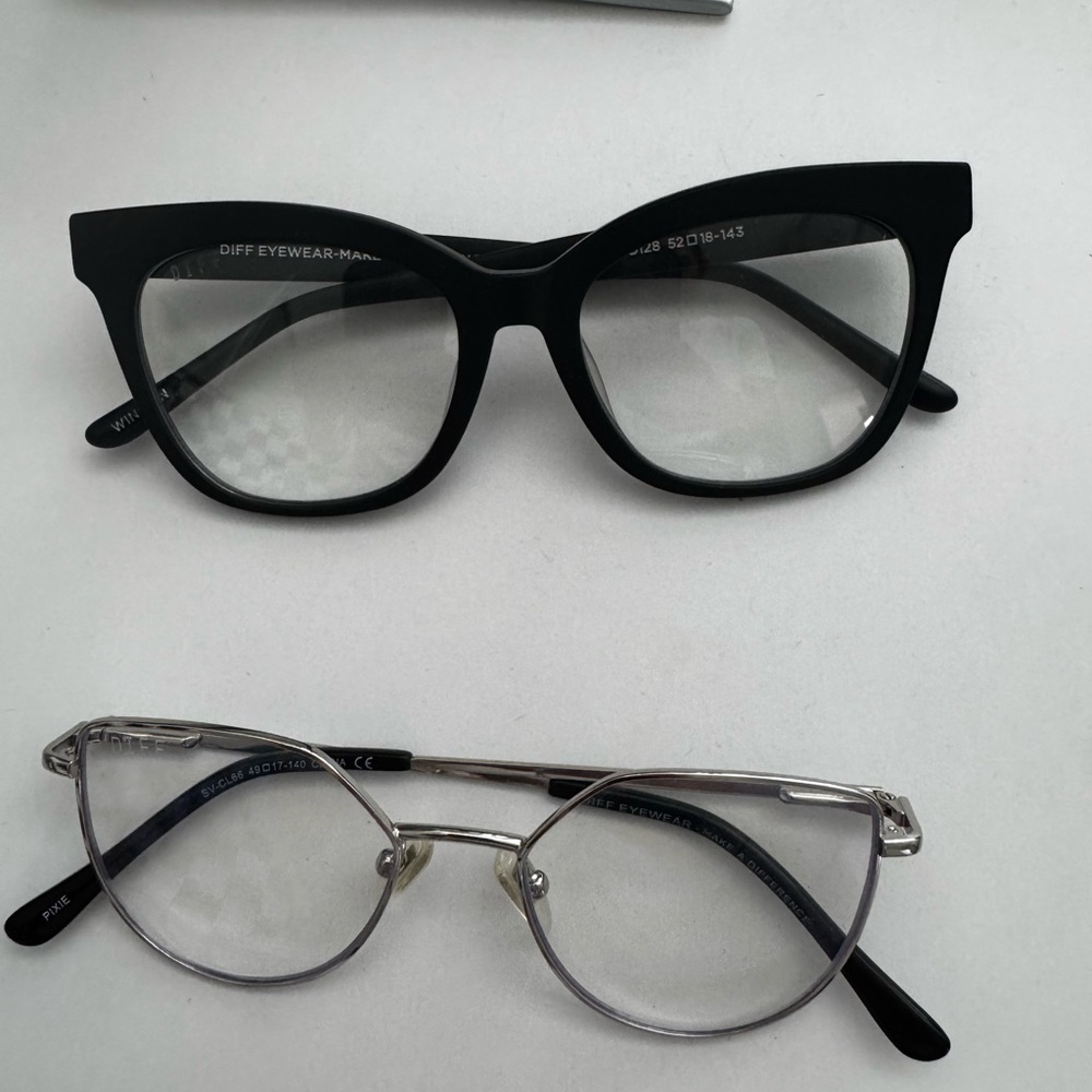 DIFF Eyewear Black and Silver Glasses Collection